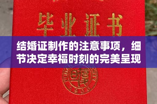 陕县结婚证制作的注意事项，细节决定幸福时刻的完美呈现